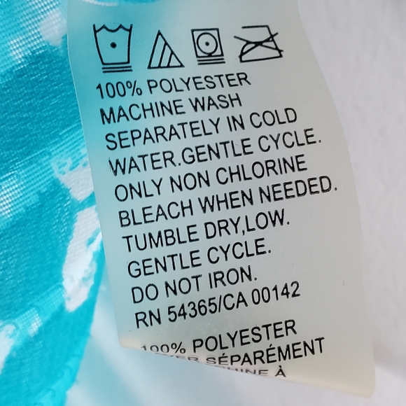 Tan Jay Blue Green Yellow Ombre Button Up Blouse - Picture 3 of 8